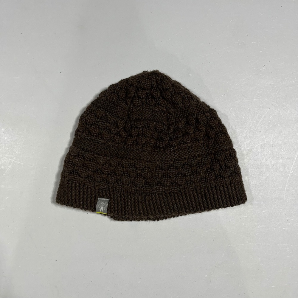 Smartwool Granola Merino Wool Blend Knit Beanie Hat Brown Textured OS Outdoors